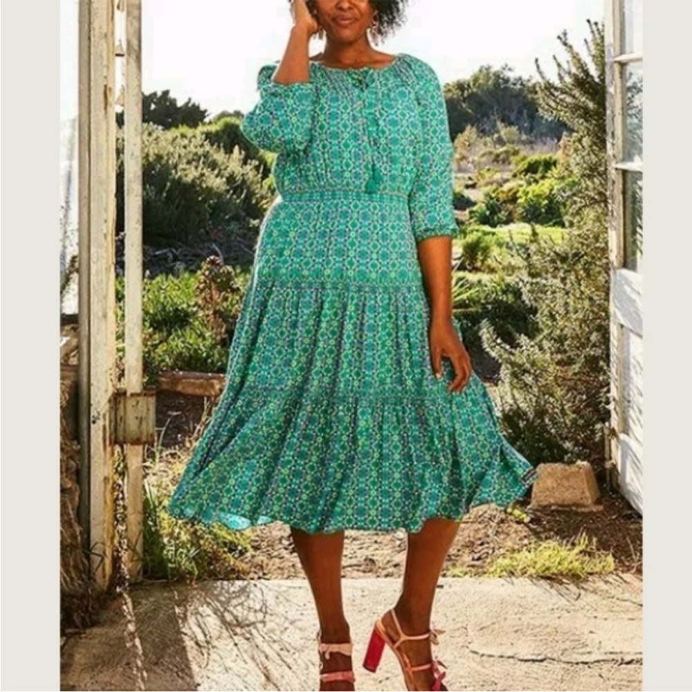 BOGO! NWT Matilda Jane Turquoise Aquarius Peasant Dress Size XL